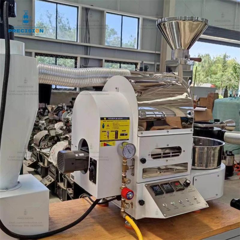Precisión 1kg Roaster de café eléctrico tambor de acero inoxidable para uso en la tienda