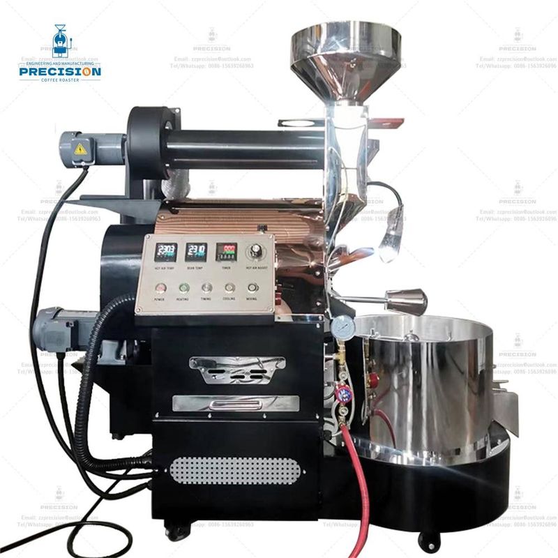 Máquina para tostar café de hierro fundido 10kg 12kg 15kg Gran tambor de acero inoxidable Máquina para tostar café industrial comercial
