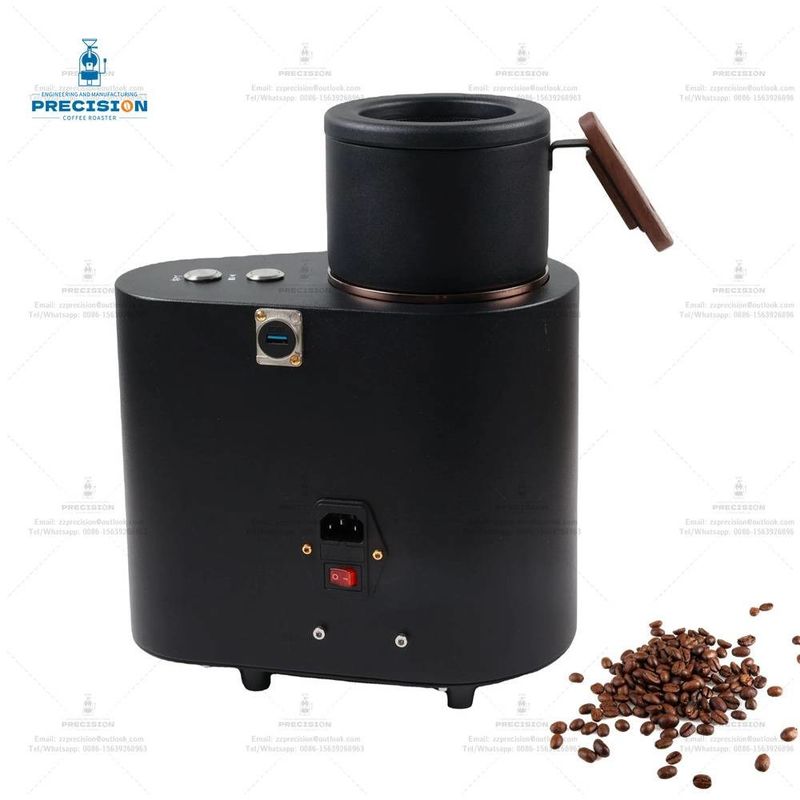 tostador de café más inteligente con caja de aire y taza de enfriamiento 220V 2000W casa tostador de granos de café negro blanco
