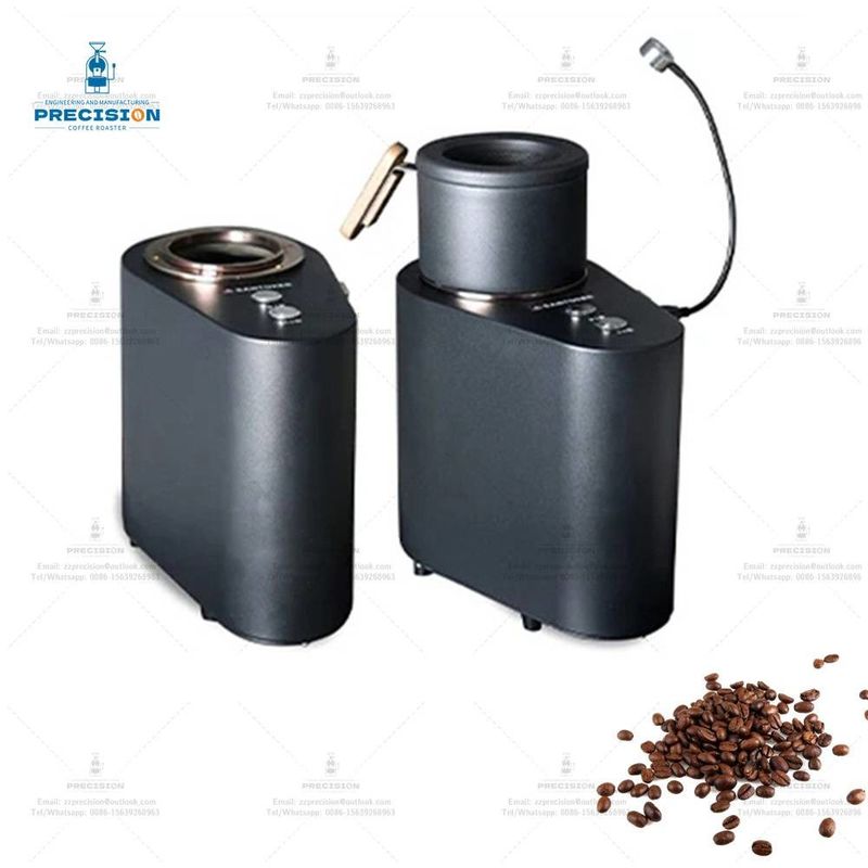 tostador de café más inteligente con caja de aire y taza de enfriamiento 220V 2000W casa tostador de granos de café negro blanco