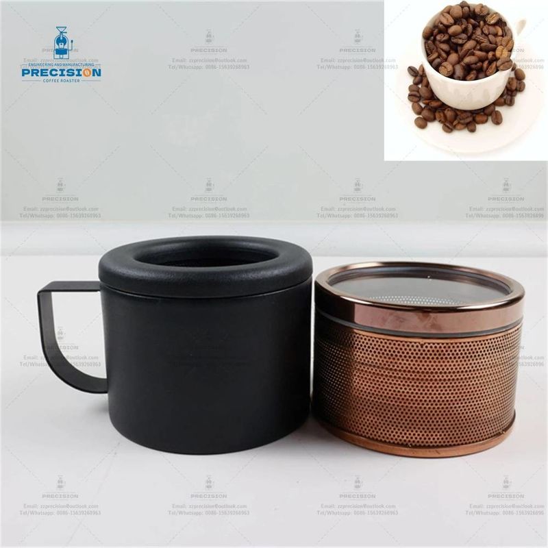 tostador de café más inteligente con caja de aire y taza de enfriamiento 220V 2000W casa tostador de granos de café negro blanco