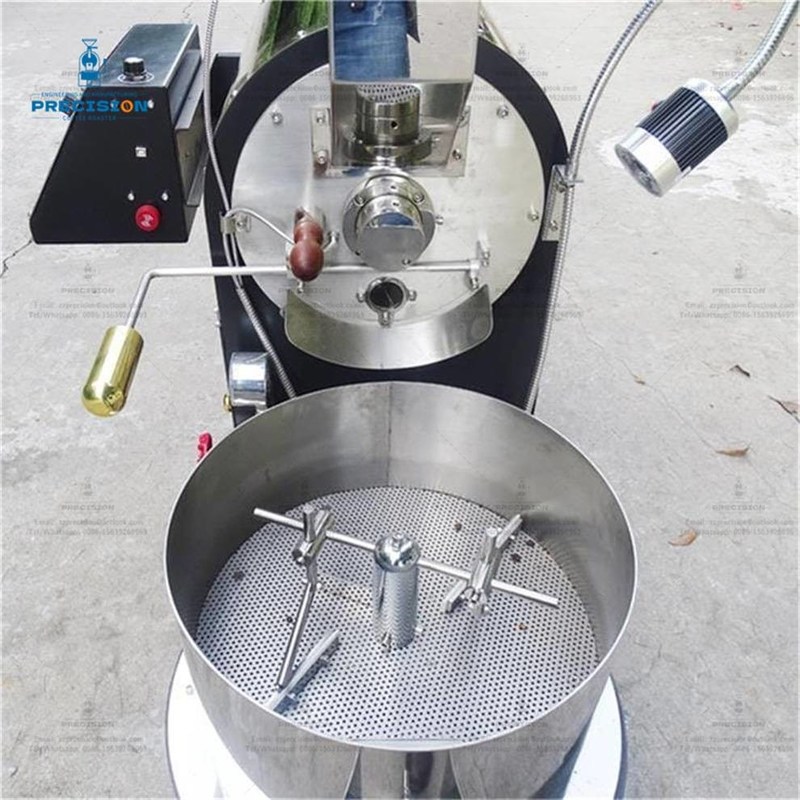 Máquina de tostado de café de acero inoxidable eléctrica y de gas color personalizado del cuerpo