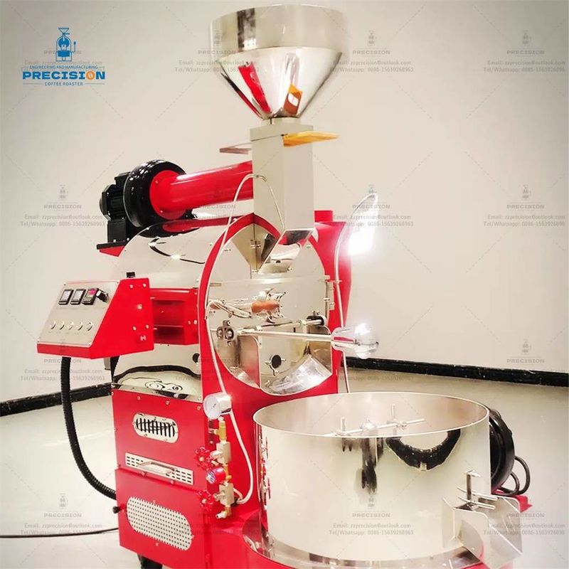 Máquina de tostador de granos de café artesanal eléctrica de gas