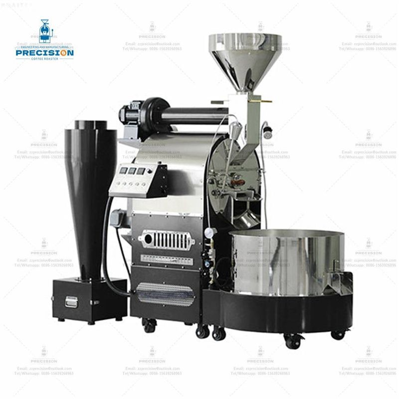 Batería de acero inoxidable de doble capa de quemador múltiple 5Kg 10Kg 15Kg 20Kg Máquina de tostado de café de frijoles