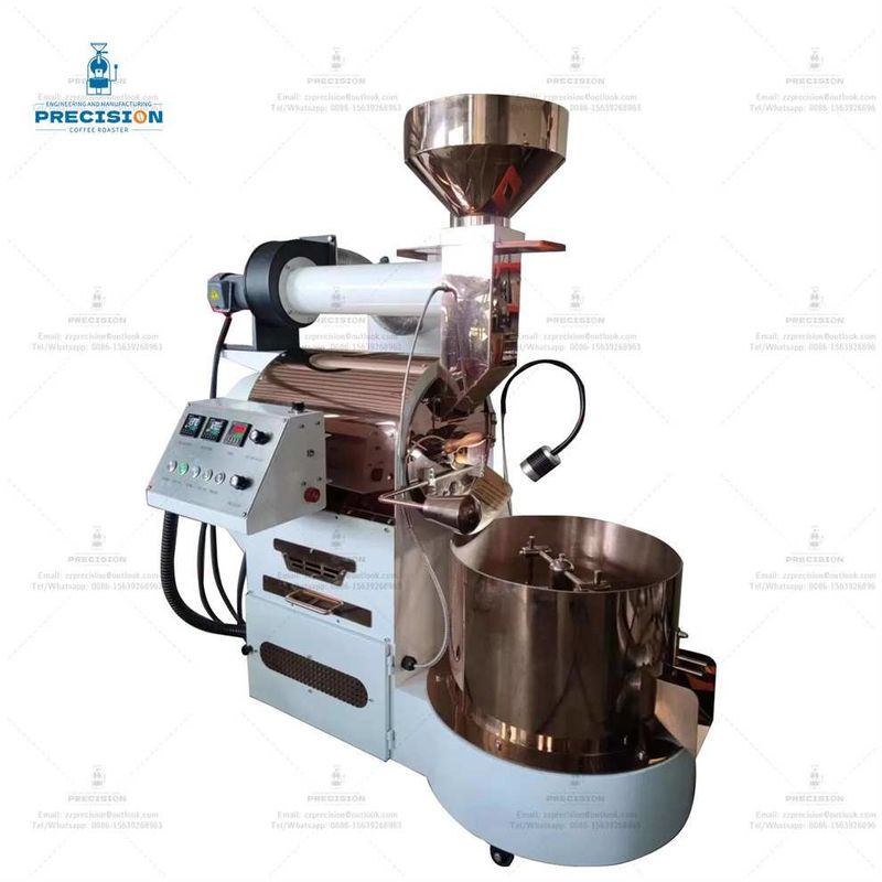 Capacidad del lote de 1 a 7 kg y tiempo de tostado de 12 a 15 minutos