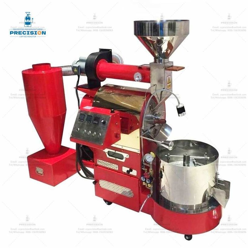 Capacidad del lote de 1 a 7 kg y tiempo de tostado de 12 a 15 minutos