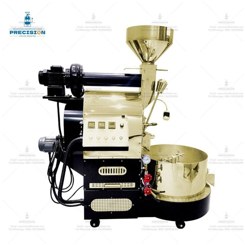 Tambor de acero inoxidable de doble capa Muestra eléctrica de nueces de café 2Kg 3Kg 6Kg Máquina de grano de gas tostador de café