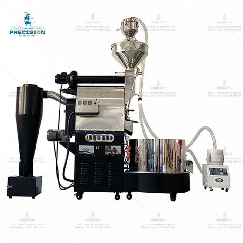 Tambor de acero inoxidable de doble capa Muestra eléctrica de nueces de café 2Kg 3Kg 6Kg Máquina de grano de gas tostador de café